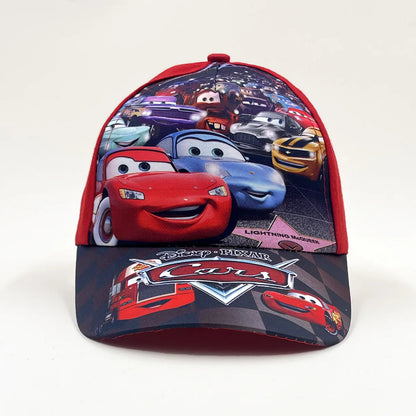 Figurka z filmu animowanego „Disney Cars 2” – Zygzak McQueen, czapka z daszkiem z motywem kreskówkowym, czapka z daszkiem z terylenu, czapka dla dzieci do przebierania się, nakrycie głowy chroniące przed słońcem, upominki