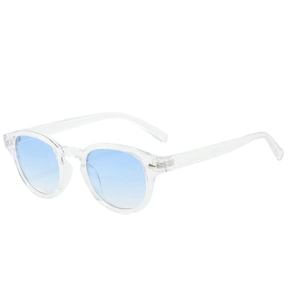 Simple Vintage Round Sunglasses Women Men 2025 Luxury Brand Design Retro Rivet Yellow Blue Lens Square Sun Glasses Female UV400