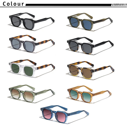 CATERSIDE New Retro Punk Men Sunglasses Square Personalized Design Glasses Women's Fashion Party Glasses Festival Gift 2 Pieces