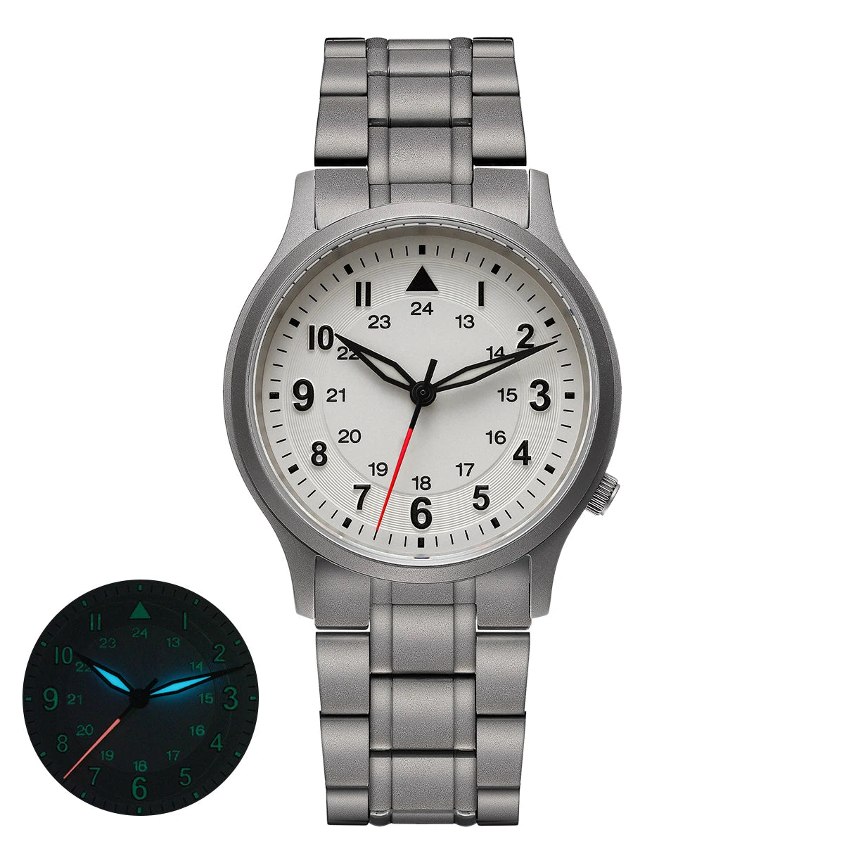 BERNY Full Titanium Watches for Men Quartz Men's Watch Lightweight Sapphire Super Luminous VH31 Sport Field Wristwatches