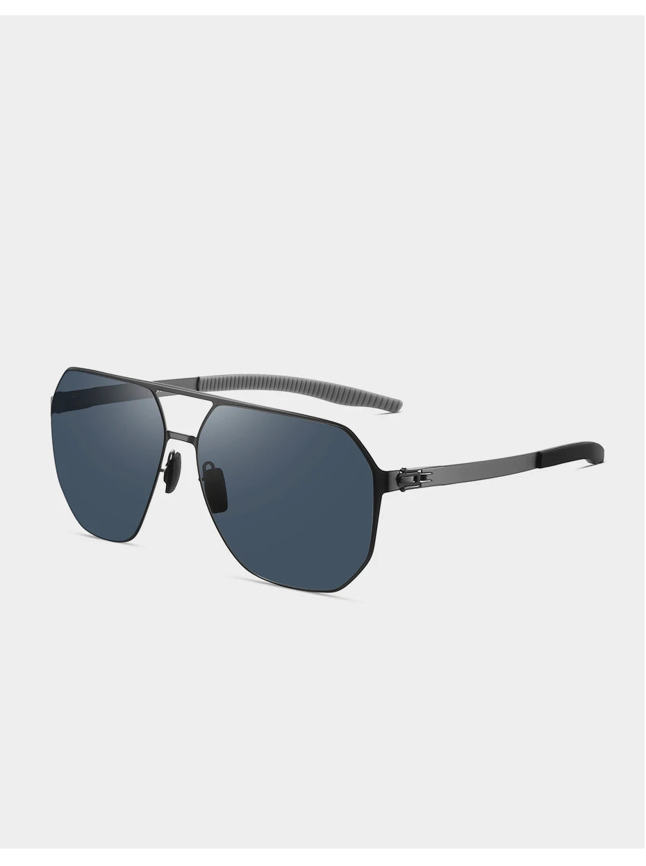 CAPONI Nylon Sunglasses For Men Super Elastic Bio-Steel Polarized Driving Sun Glasses UV400 Protect Brand Design Shades CP23017