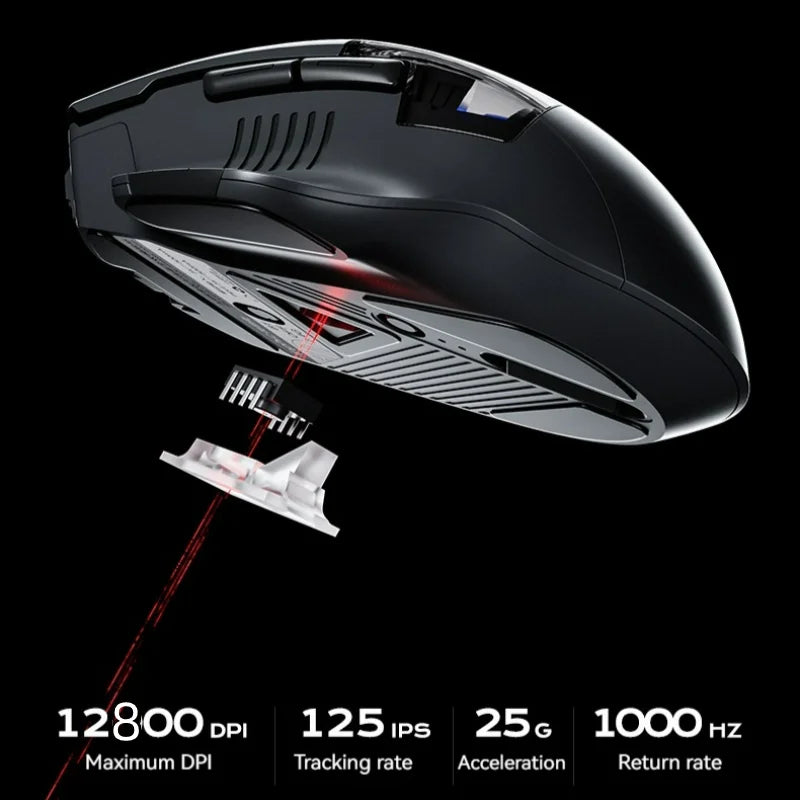 Inphic A9 Explorer V2 Three-mode Gaming Mouse Indicator DPI Adjustable Macro-driver Ergonomics 12000DPI   1000Hz rate of return