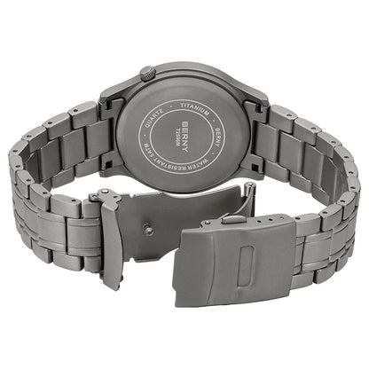 BERNY Full Titanium Watches for Men Outdoor Quartz Men's Field Wristwatch VH31 Super Luminous Sapphire Easy Read Watch