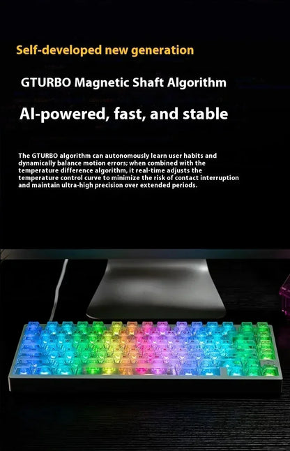 IROK MG75 Pro MG75 Max Aluminum Magnetic Gaming computer Mechanical Keyboard 75% Rapid Trigger 8K RGB Hotswap Gamer Keeyboard