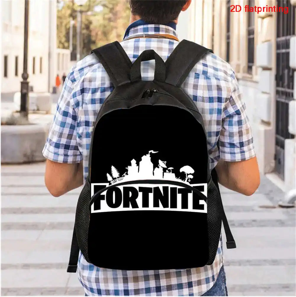 Kids School Backpack with Front Pocket, Light Weight Cartoon Fortnite Children Backpack For Age 6-9, Bags For Boys Girls