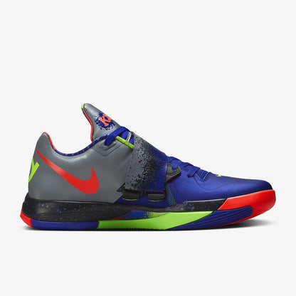 Nike KD 4 NERF genuínos, ténis de basquetebol masculinos de cano baixo, práticos e com amortecimento de impacto, FQ8180-400