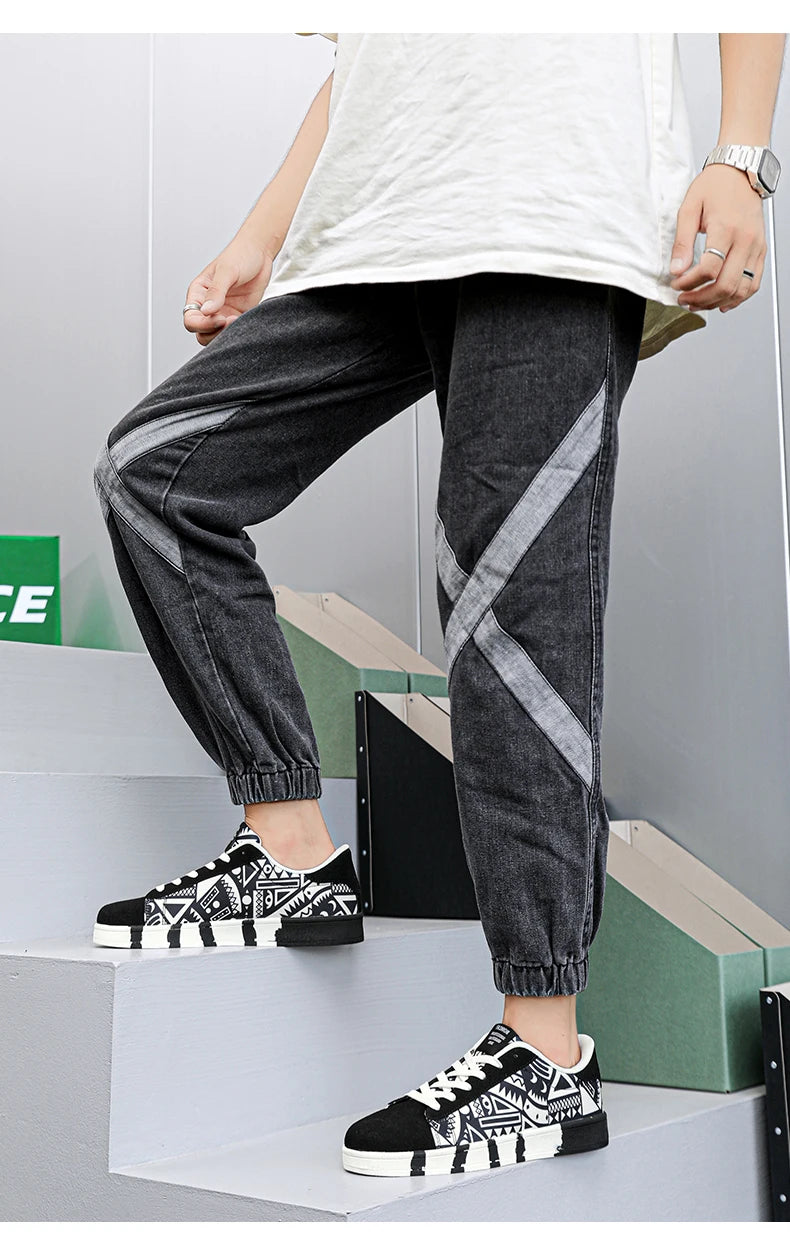 Pánské sportovní běžecké boty YRZL z plátna s geometrickým stylem, šněrovací tenisky pro páry, módní skate boty pro muže s graffiti potiskem