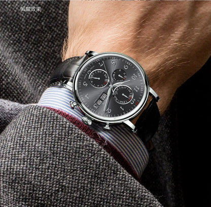 Luxury Brand Switzerland LOBINNI Ewiger Kalender Automatische mechanische Herrenuhr Saphirglas Multifunktionsuhr L13019-8