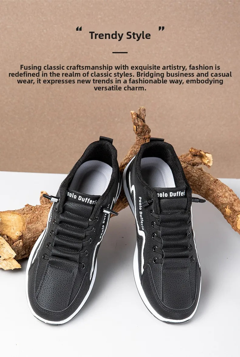 Large Size Men's Comfortable Breathable Soft Bottom Running Shoes Casual Style Sporty Retro Stripe Design Rubber Outsole