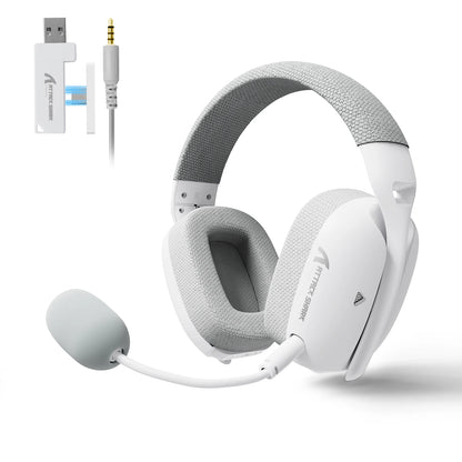 ATTACK SHARK L80PRO Auscultadores Gaming 3 em 1 – Auscultadores Bluetooth sem fios de baixa latência com microfone duplo, som Hi-Fi 40mm e ligação estável para gaming