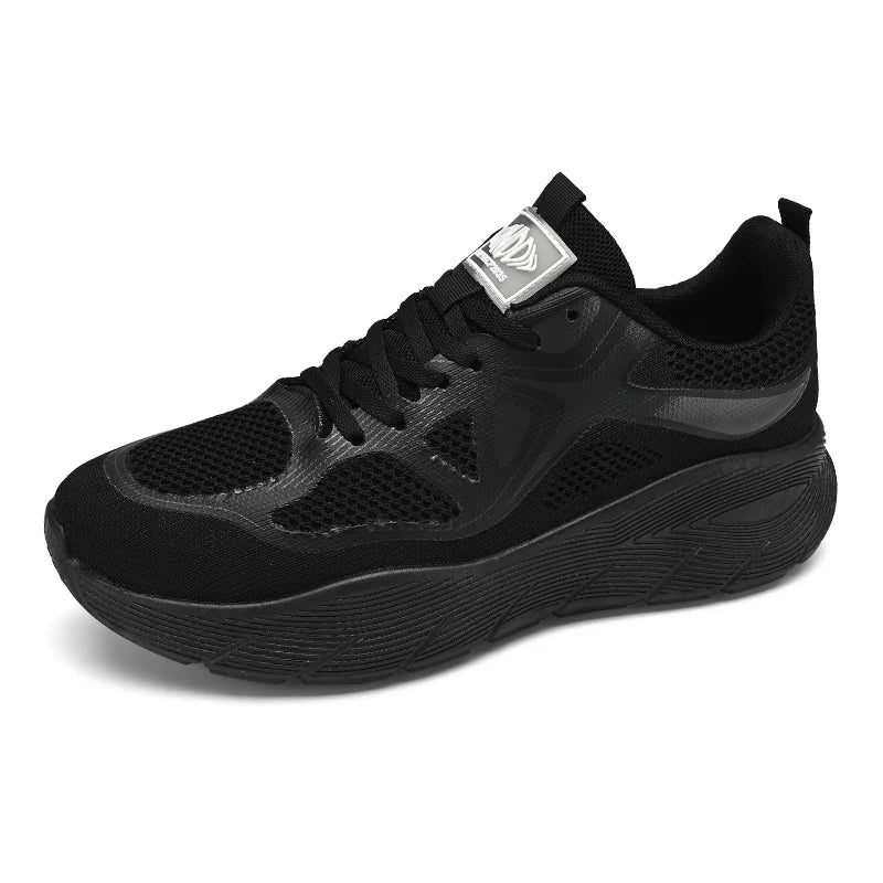 Fashion Platform Men's Running Shoes Trendy Casual Knit Breathable Orange Sneakers Men Outdoor Sports Non-slip Jogging Shoes Man