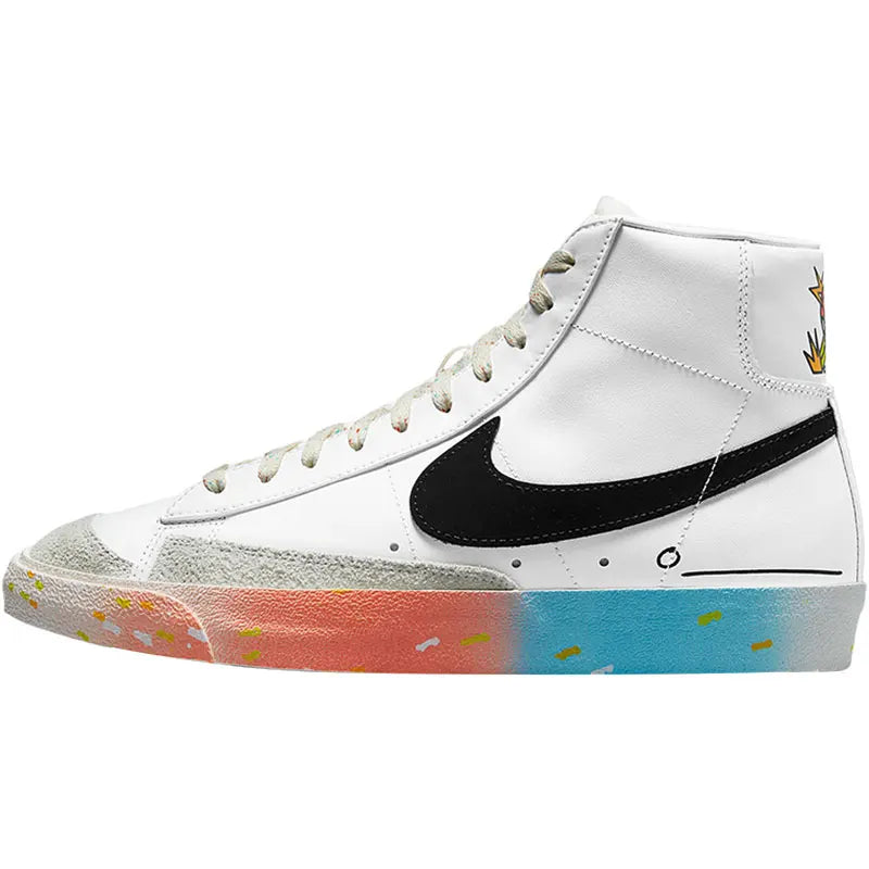 Оригинални сезонни унисекс кецове Nike Blazer Mid High-Top за ежедневно носене DJ4278-101