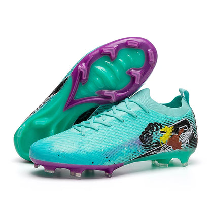 Nouvelles chaussures de football pour hommes, ultralégères, crampons longs FG, chaussures d'entraînement, chaussures de football antidérapantes pour l'extérieur, livraison directe