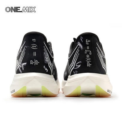ONEMIX New Nylon Carbon Board Marathon Running Racing Shoes Shock-Absorbing Professional Stable Support Ultra-Light Rebound Sneakers