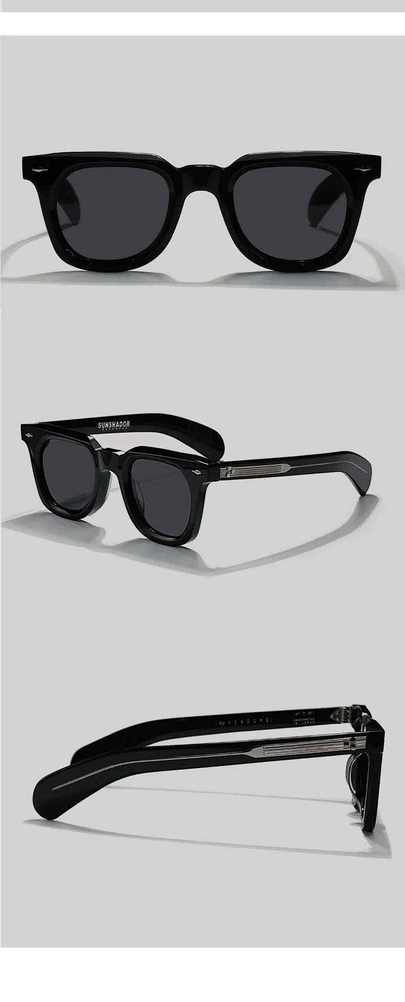 Luxury Brand Designer Classic Acetate Tortoise High Quality Sunglasses Man Retro Eyewear Fashion Men Outdoor Eyeglasses 148mm
