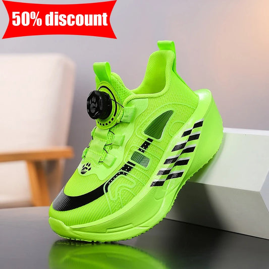 Scarpe da corsa per bambini in mesh comodo, scarpe da tennis ammortizzanti per allenamento outdoor da bambino, nuove scarpe casual traforate e traspiranti
