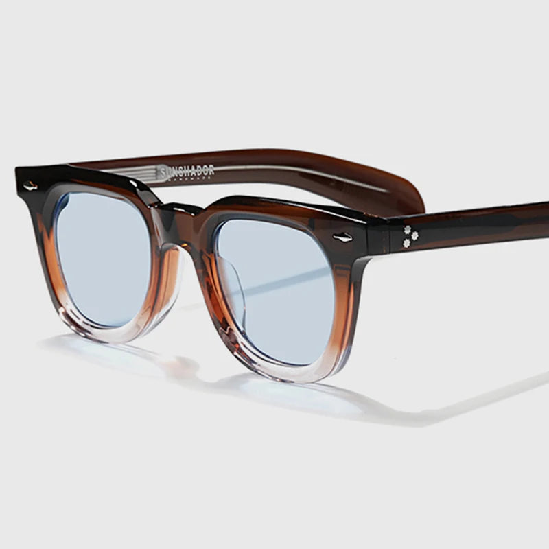 Luxury Brand Designer Classic Acetate Tortoise High Quality Sunglasses Man Retro Eyewear Fashion Men Outdoor Eyeglasses 148mm