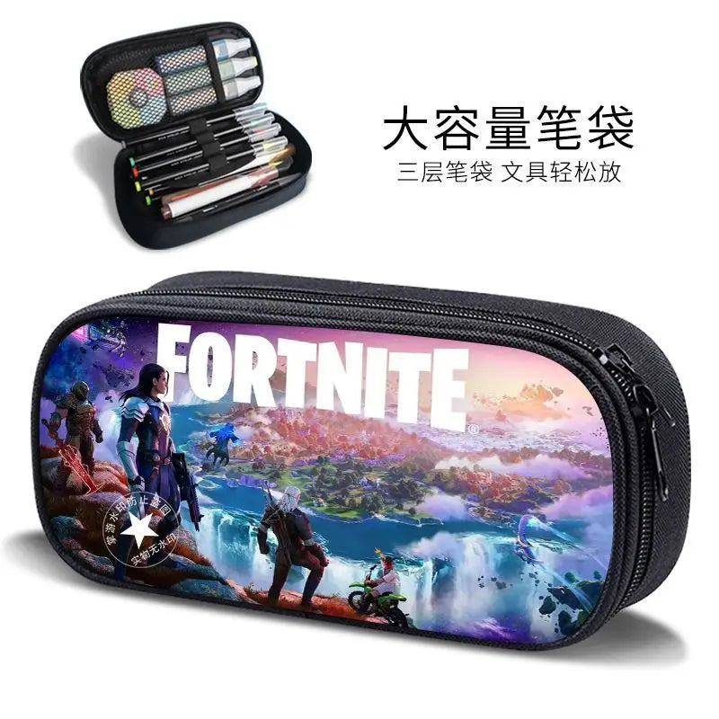 Fortnite new style elementary school student personalized pencil case game peripheral cartoon large capacity stationery bag gift