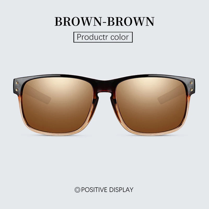 Men's Sunglasses New Arrival Square Polarized Sunglasses Goggles Sun Glasses TR90  With UV Protection