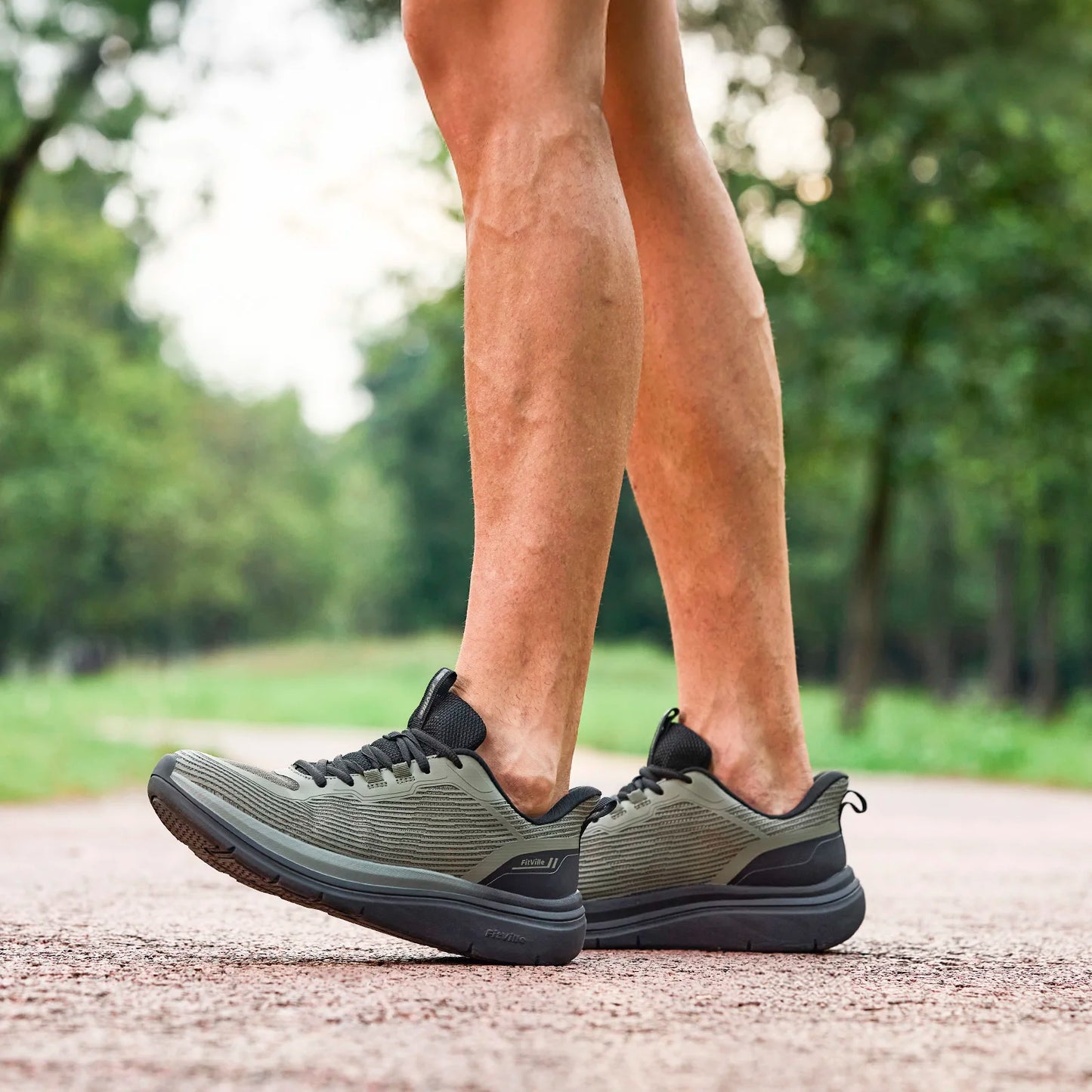 Fittington Walking Shoes for Men Extra Wide Sneakers Comfortable Lightweight Running Sport Shoes with Arch Support For Flat Feet
