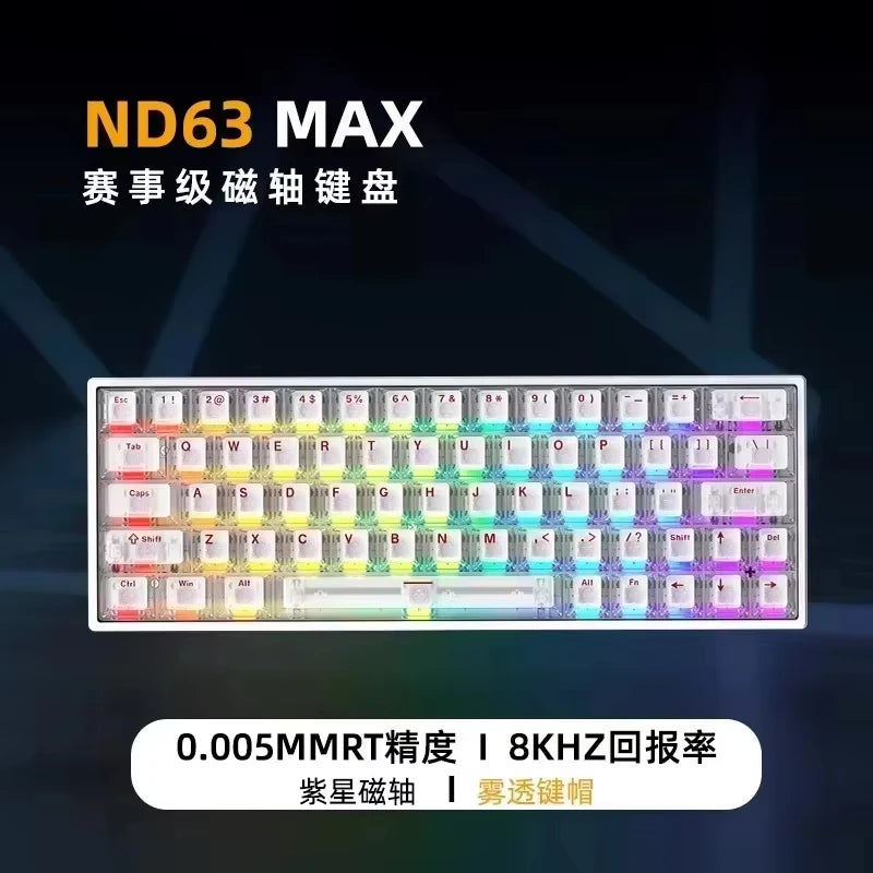 Irok ND63/ND68 Magnetic Switch Mechanical Keyboards RGB Hot Swap E-Sports Wired Customize Keyboard Pc Gaming Office Accessory
