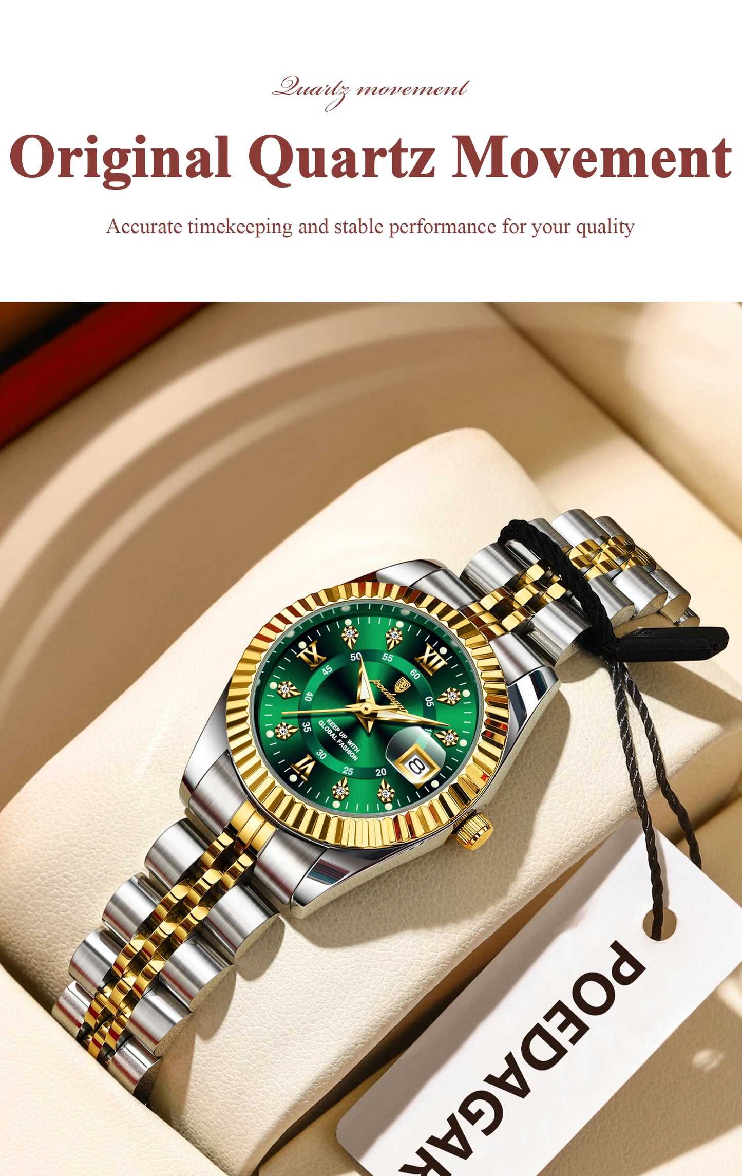 POEDAGAR Top Luxury Ladies Wristwatch Waterproof Luminous Date Casual Women Watch Stainless Steel Quartz Fashion Women's Watches