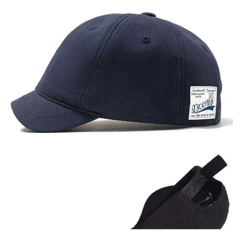 Nagy fejméretű, hátul zárt, 5 cm-es rövid karimájú baseball sapka férfiaknak, hálós, testre szabott sapkák, rugalmas, teljesen zárt sapkák, 56–60 cm, 61–65 cm