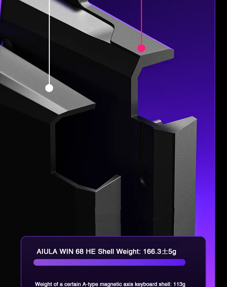 AULA WIN60 HE Magnetic Keyboard 21 Keys Butterfly Keycaps Wired 8K Return RGB Hotswap Customized E-sports Gaming Keyboard