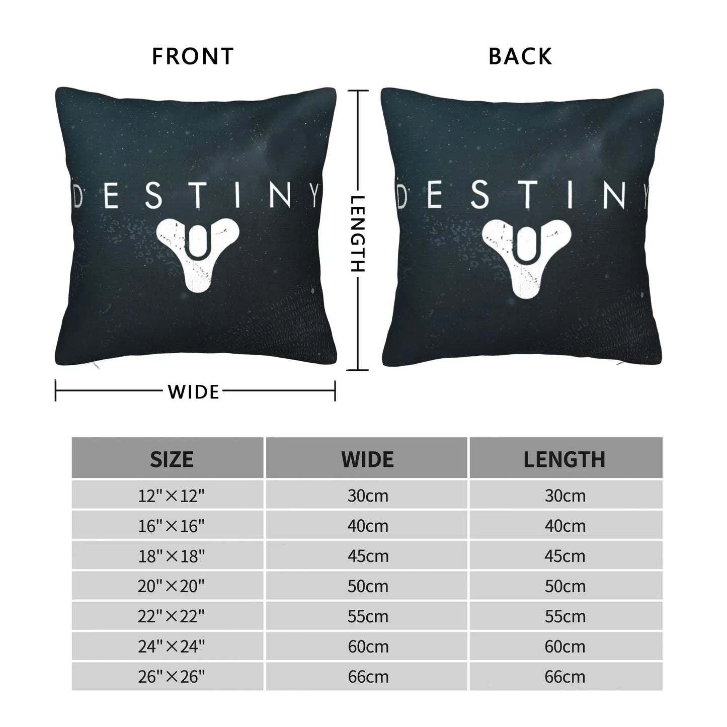 Destiny 2 Games Pillowcase Accessories Printing Cushion Cover Decorative  Throw Pillow Case Cover Home Multi Size