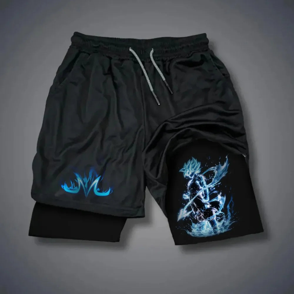 Dragon Ball Goku Unisex Harajuku Anime Printed 2026 Summer New Product Loose Sports Breathable Quick Drying Double Layer Shorts