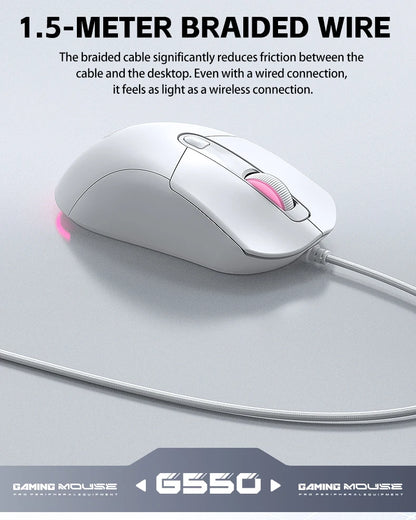 2026 Wired Gaming Mouse Cute Personalized Anti Slip Sticker 6-Key Office Mouse Suitable For Desktop And Laptop Computers NEW HOT