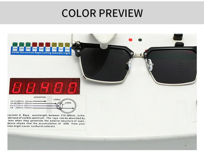 LOERHUNAR Brand Design for Men's Retro Business Myopia Sunglasses with Diopter 0 -0.75 -1.0  -1.5 -1.75 -2.0 -2.5 -3.0 to -6.0