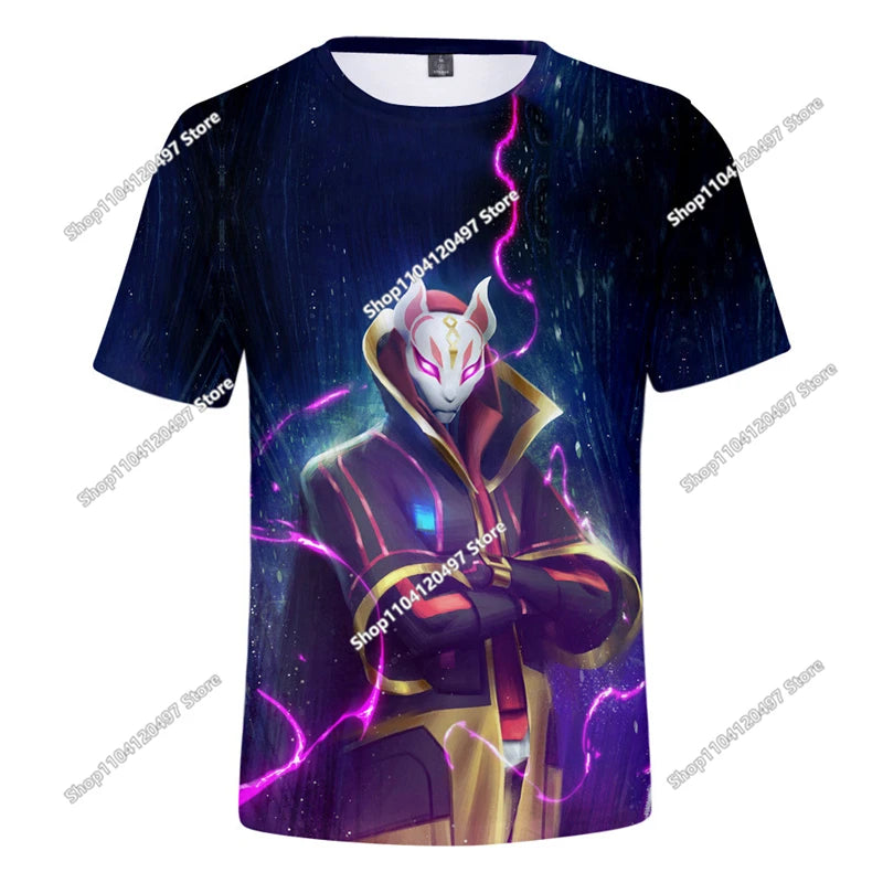Christmas Fortnite 3d T-shirt Tees Battle Royale Streetwear Kids Victory Game Men and Women Harajuku T Shirt Teen Clothes