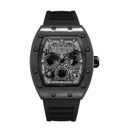 Luxury Men’s Quartz Wristwatch Hollow Design Trend None Machine Automatic Quartz Hollow Luminous Waterproof Men's Watch for Man