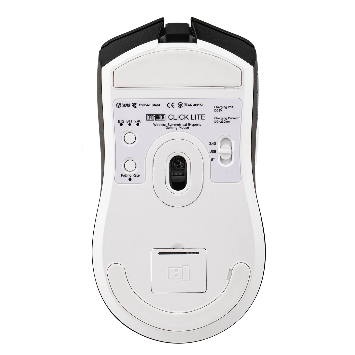 EPOMAKER Click Lite kabelgebundene/BT/2.4GHz kabellose Gaming-Maus mit PAW3311-Sensor, 800 bis 24000 DPI und 500mAh Akku für PC/Mac/Linux