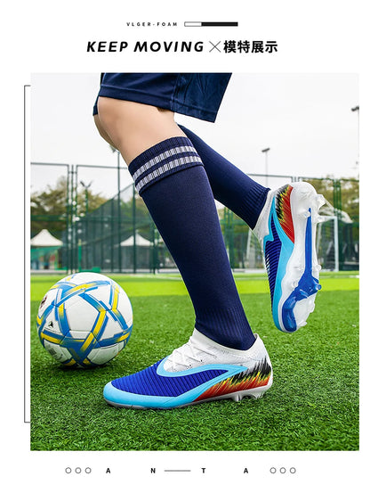 New Men Football Boots Training Ultralight Outdoor Drop Shipping Soccer Shoes Cleats Shoes Soccer Long Spikes FG Non-Slip