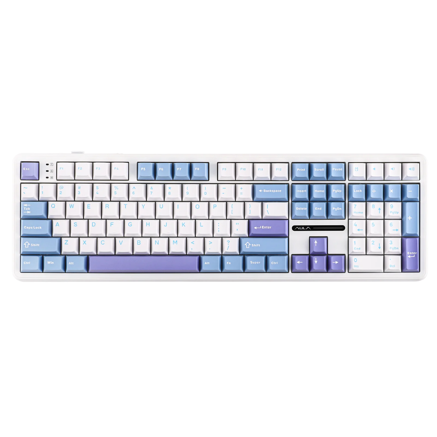 EPOMAKER x AULA F108 Full Size 100% ANSI Layout Hot-Swap Wired/2.4GHz/Bluetooth 5.0 Wireless Mechanical Keyboard RGB Backlight