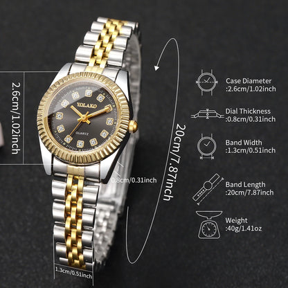 Luxury Men Calendar Quartz Watch  Fashion Rhinestone Steel Men's Business Watches Reloj Hombre Clock Gift（Without Box）