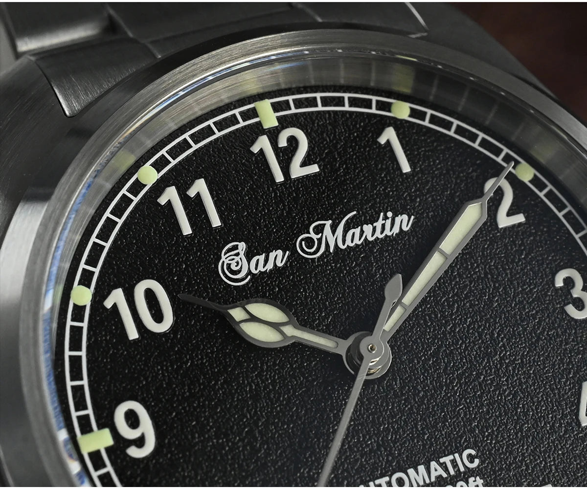 San Martin Simple Men Watch 37mm Pilot Miyota 8215 Classic Military Explore Automatic Mechanical Watches Waterproof 100m