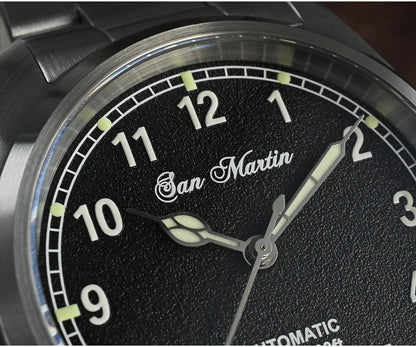 San Martin Simple Men Watch 37mm Pilot Miyota 8215 Classic Military Explore Automatic Mechanical Watches Waterproof 100m