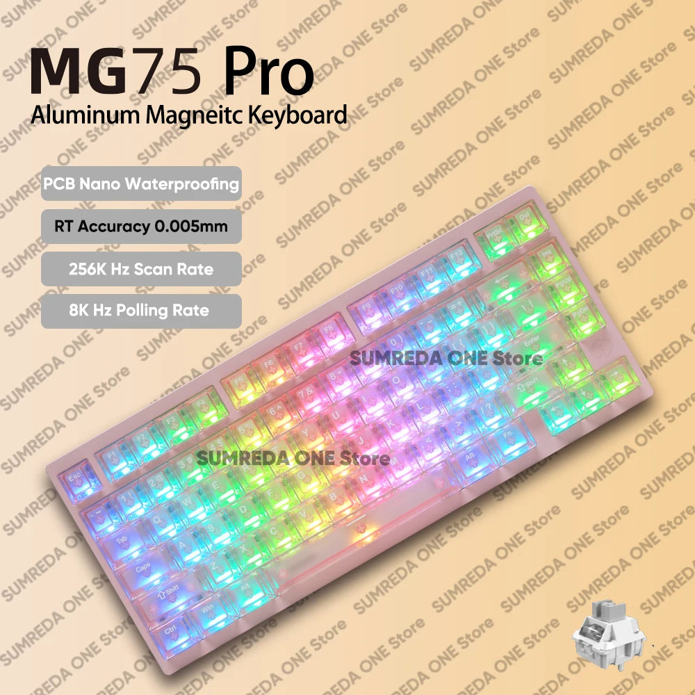 IROK MG75 Pro MG75 Max Aluminum Magnetic Gaming computer Mechanical Keyboard 75% Rapid Trigger 8K RGB Hotswap Gamer Keeyboard