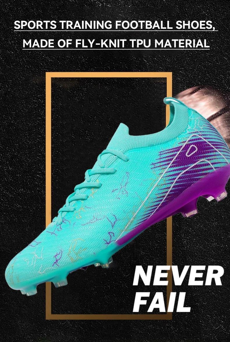 New Men's Football Boots Sneakers FG Soccer Shoes Training Wholesale Top Quality Cleats Non-Slip Drop Shipping Unisex Adult