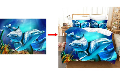 Cartoon/Anime Son Goku Dragon Ball Themed Printed Bedding Set: This soft and comfortable set includes a duvet cover and pillowca