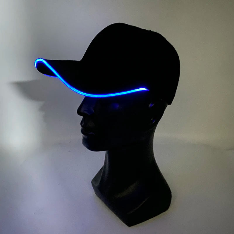 Модерна светеща бейзболна шапка с LED осветление, хип-хоп шапка за бар и клуб, флуоресцентна шапка за мъже и жени, DJ танци, парти аксесоари и костюм costume