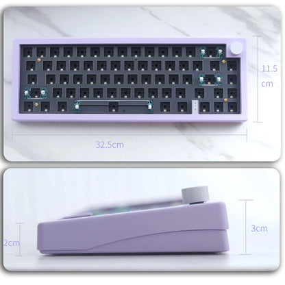 Kit de teclado mecânico personalizado GMK67 65% Gasket Bluetooth 2.4G sem fios hot-swappable com retroiluminação RGB