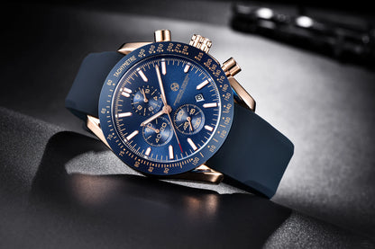 PAGANI DESIGN New 45mm Men Quartz Watch Rubber Belt Men's Luxury Watch Fashion Casual Sports Male Clock Relogio Maasculino