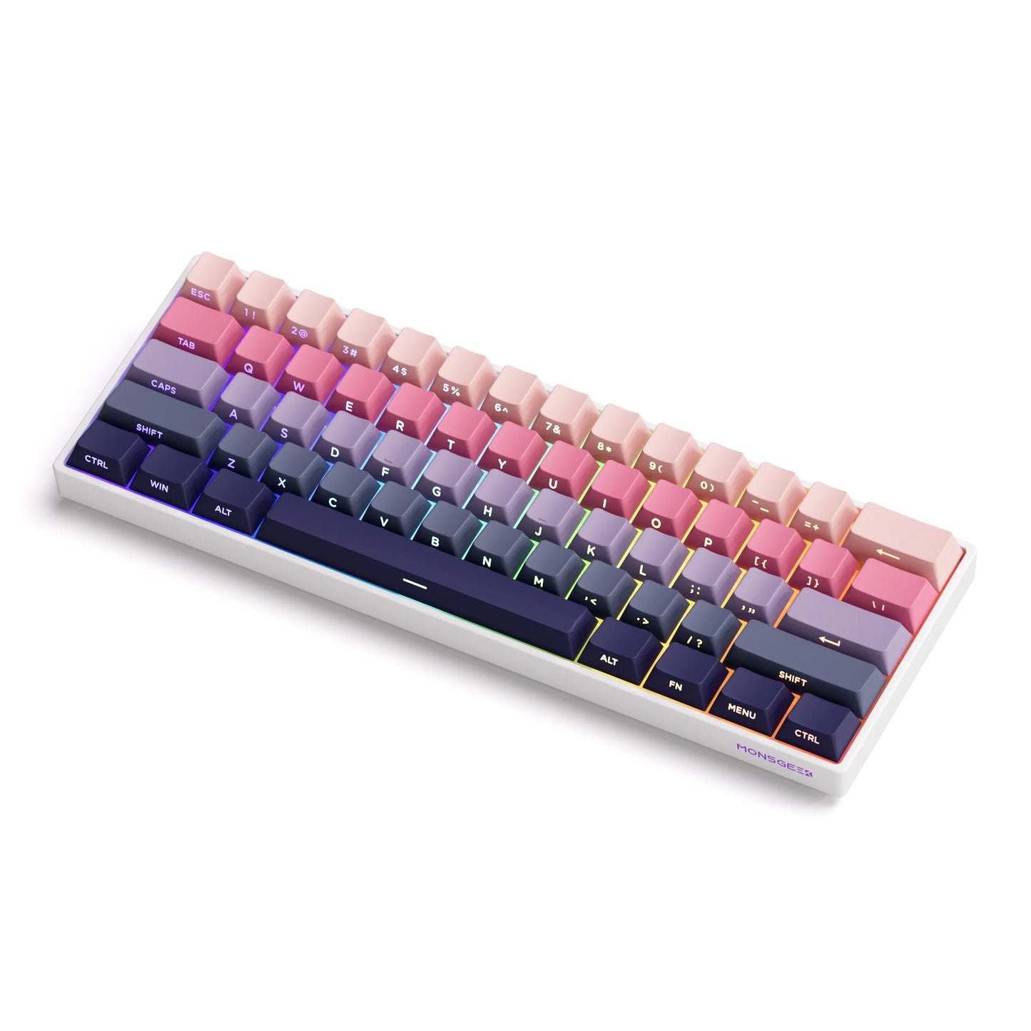 MONSGEEK FUN60 PRO&MAX HE Teclado mecânico 60% sem fios para gaming com switches magnéticos, Rapid Trigger 8K, ARGB e personalização