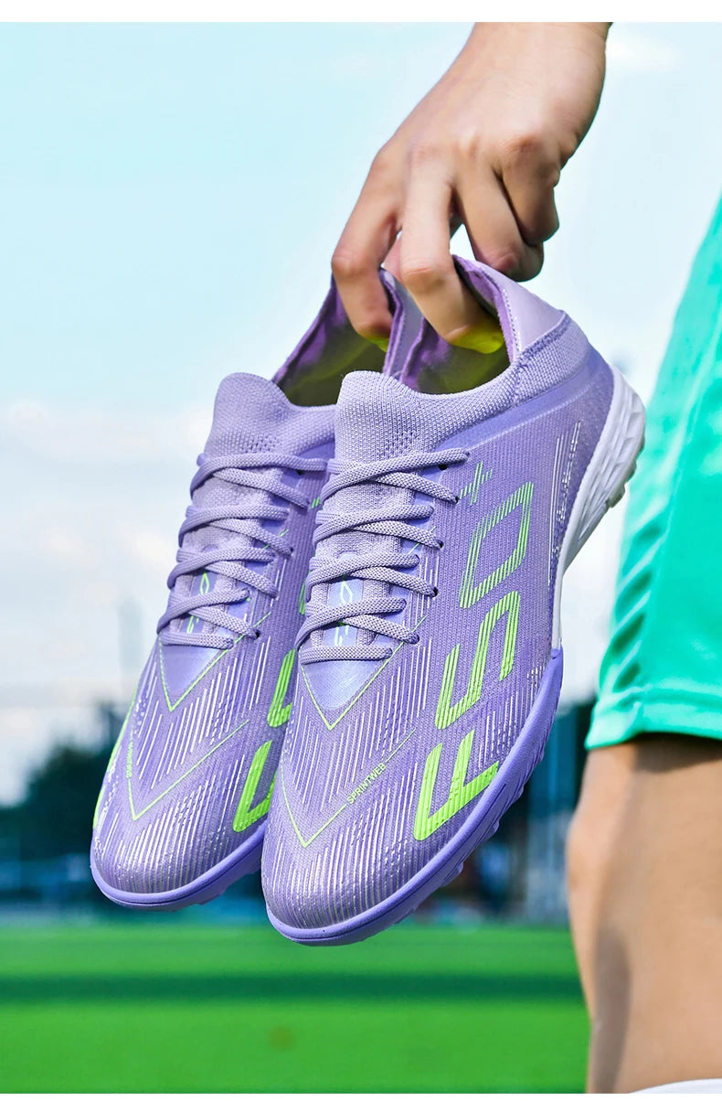 New Men Football Boots Match Cleats High-quality Futsal Indoor Sneakers Non-Slip Grass Soccer Shoes Hot-selling High-top Outdoor