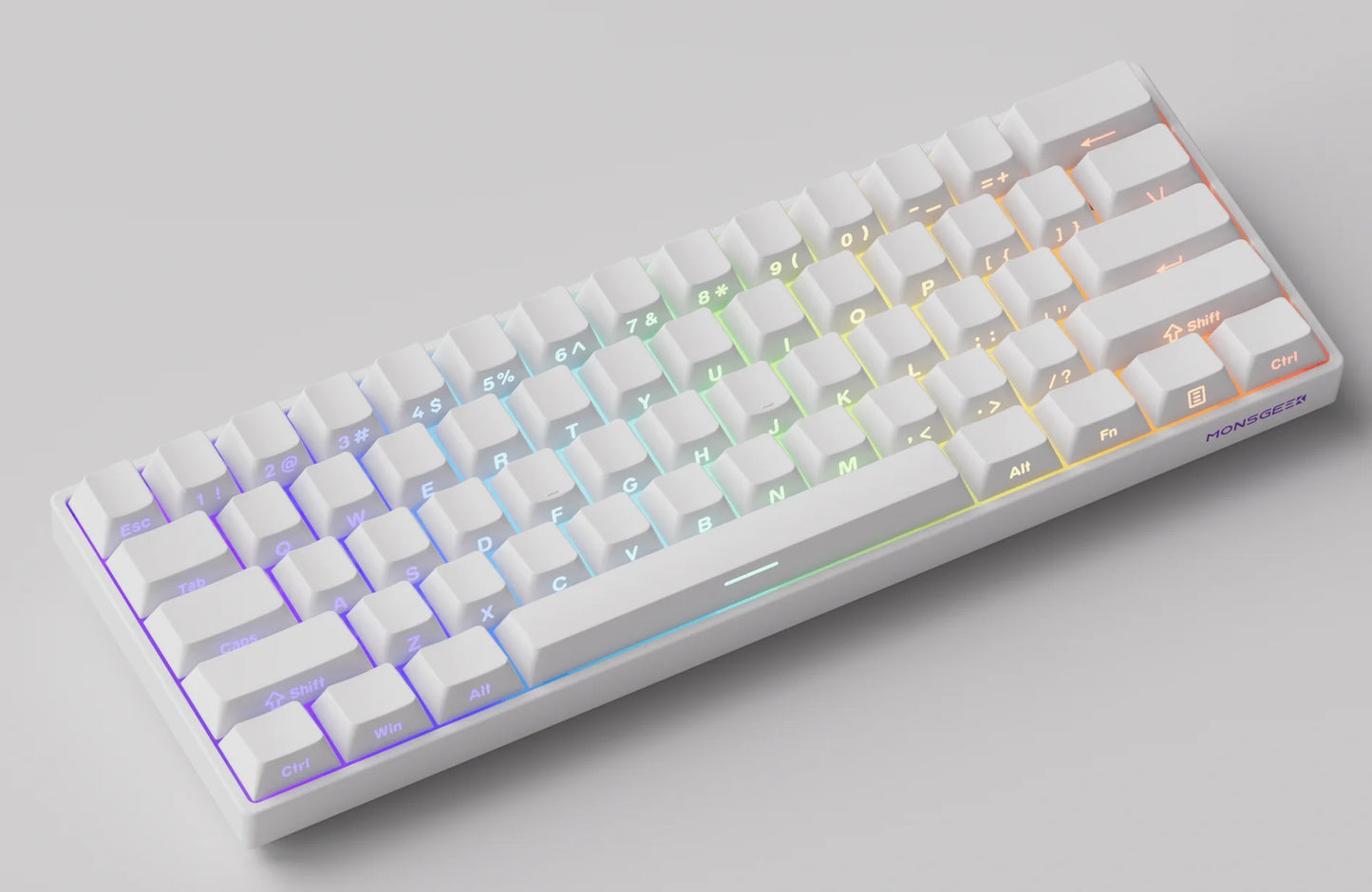 MONSGEEK FUN60 PRO&MAX HE Teclado mecânico 60% sem fios para gaming com switches magnéticos, Rapid Trigger 8K, ARGB e personalização