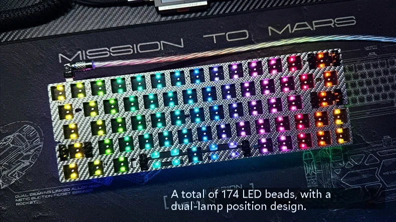 Everglide AE64 Pro HE Gaming Keyboard Hall Effect Magnetic Switch Support RT 0.001MM 8kHz Polling Rate Dual RGB ADC Link SOCD MT